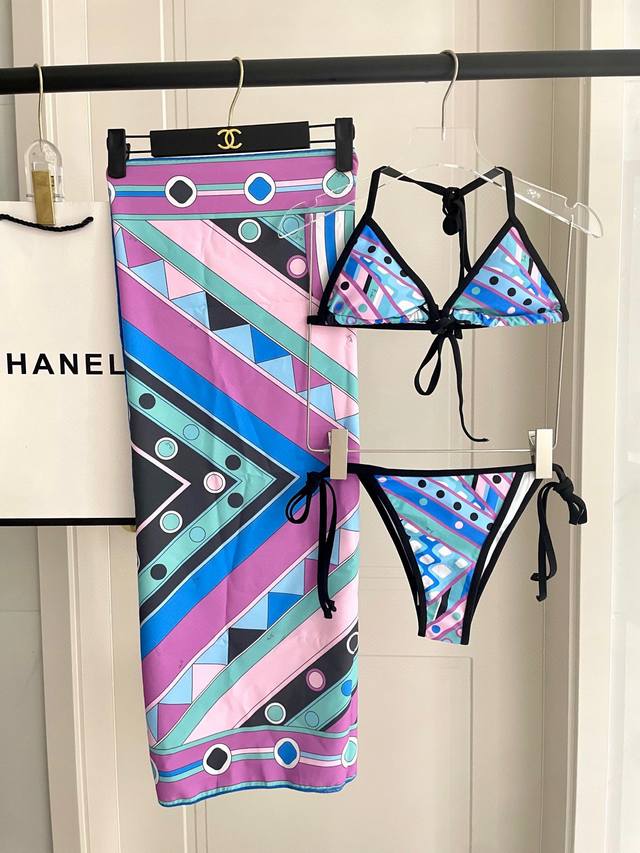 Pucci's new three-piece bikini set is perfect for a variety of occasions.