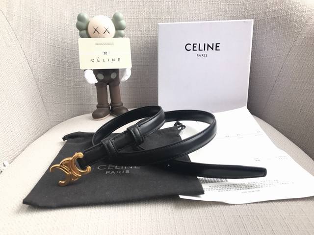 Official Celine Classic Arc de Triomphe Logo Belt for Men and Women Universal Wi