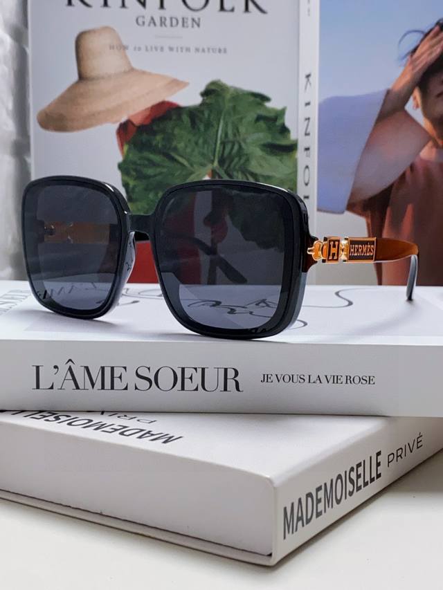 Hermes new sunglasses for women, driving-specific polarized glasses, large fram