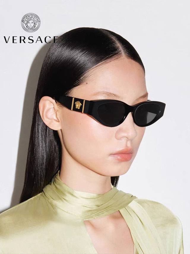 Versace Versace 2025 new classic cat-eye shape UV protection women's sunglasses