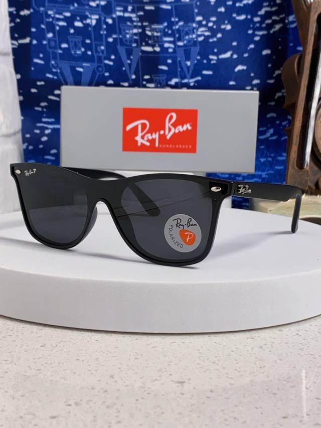 Rayban 2025 new sports sunglasses one-piece colorful sunglasses polarized fashio
