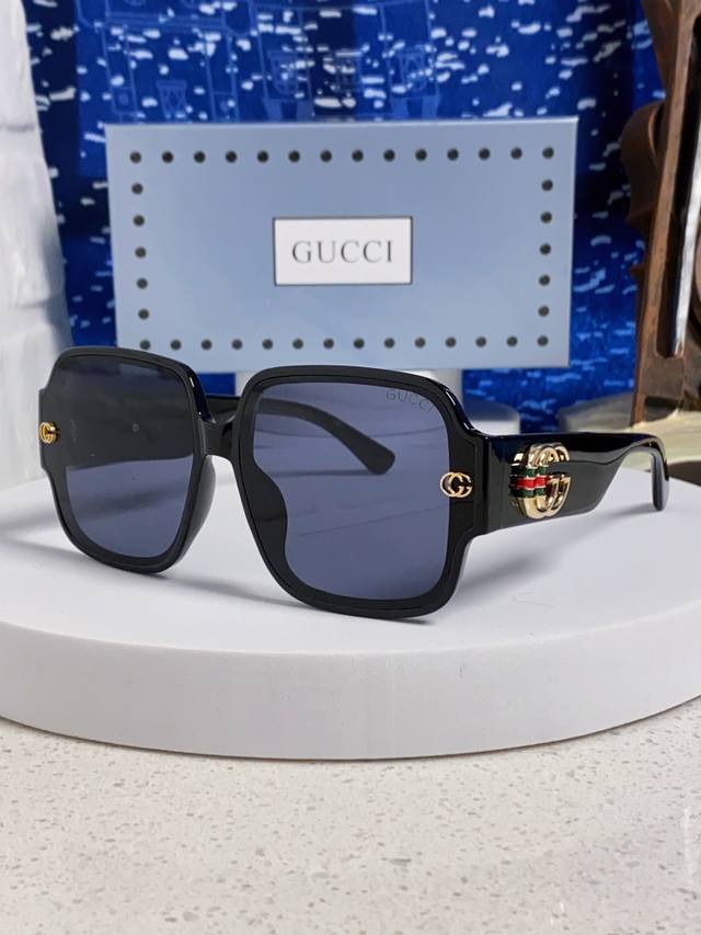 Gucci 2025 new women's sunglasses Korean style anti-ultraviolet high-end sense I