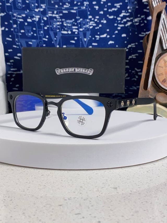 Chromehearts 2025 new retro black frame myopia glasses unisex can be equipped wi