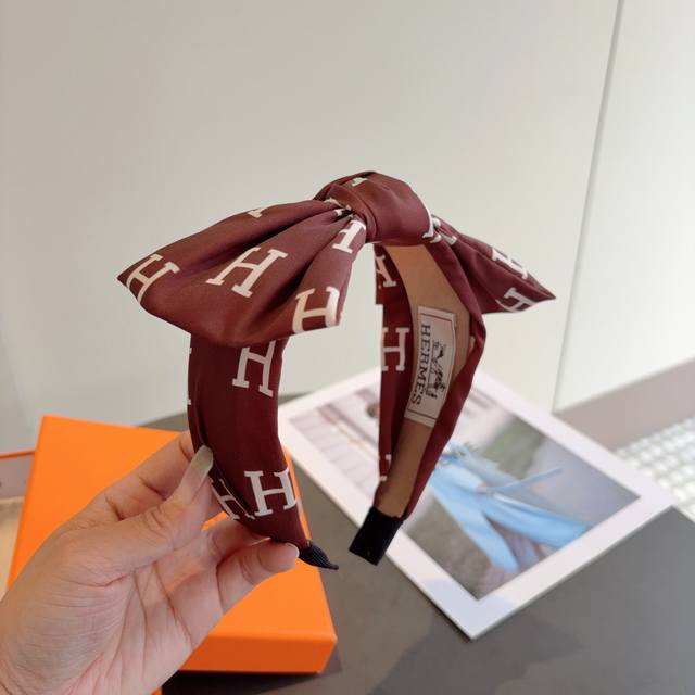 with packaging Hermes Hermes popular custom bow headband, the same headband as