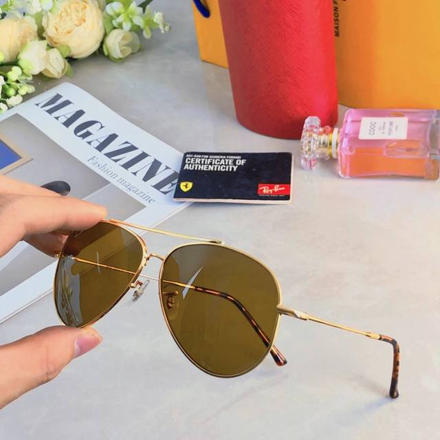 Rb retro gold-rimmed toad sunglasses for women with round faces and slimming avi