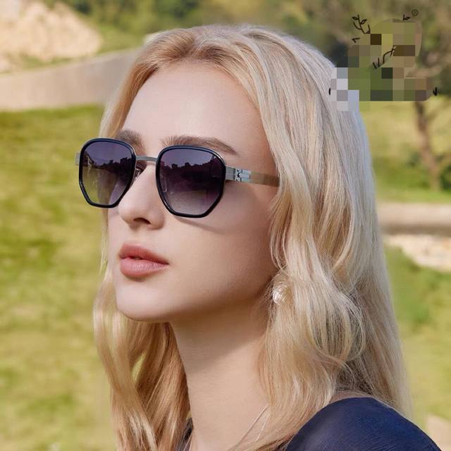 Gucc* Retro handsome polarized sunglasses metal sunglasses UV400 anti-ultraviole
