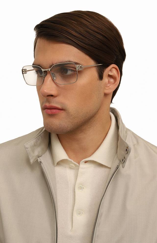 Balenciaga Paris family 2025 new metal retro square frame Sven gold wire rectang