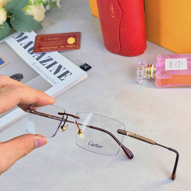 Cartie* Jing Boran's same style ultra-light glasses frame for men, high-end, ele
