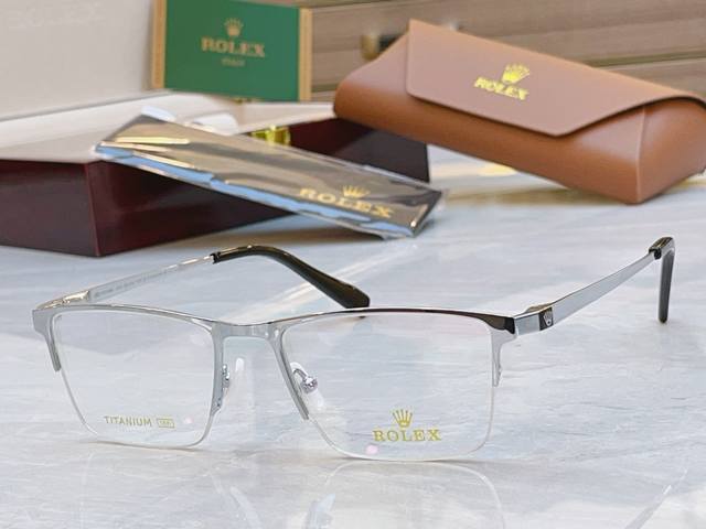 Role* New Rolex Eyeglass Frame, Titanium Frame Model: SS1169, Size: 52mm 18-143