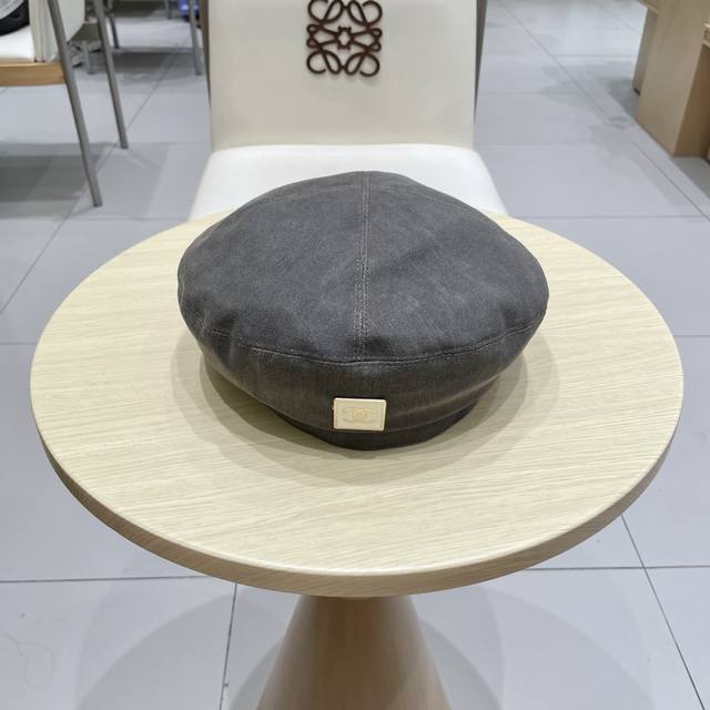 Chanel Chanel Autumn and Winter Retro Suede Beret Korean Artistic All-match Pain