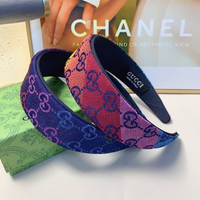 Gucci Gucci Gucci headband Colorful light luxury style headband temperament vers