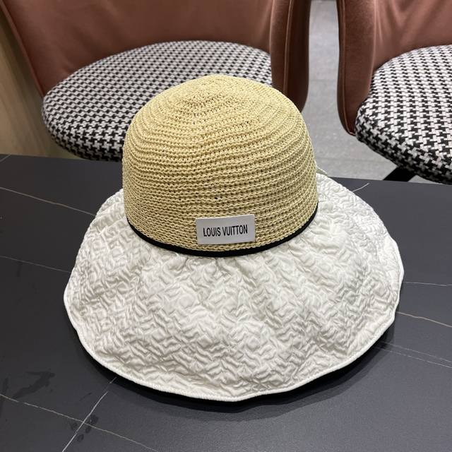 Lv Louis Vuitton summer travel sun visor sun hat large brim anti-ultraviolet air