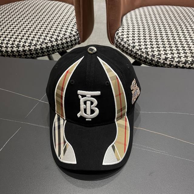 Burberry baseball cap new versatile hat shows face small summer sun protection o