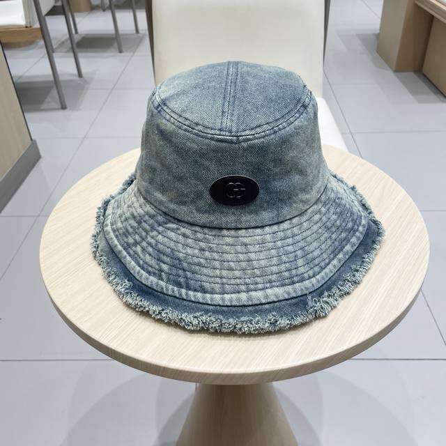 Gucci Japanese retro cowboy fisherman hat women's summer large head circumferenc
