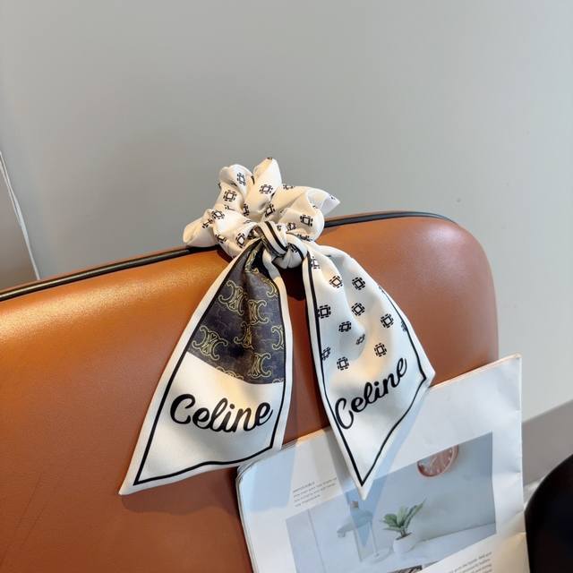 with packaging Celine Celine letter ribbon ponytail hair ring butterfly colon r