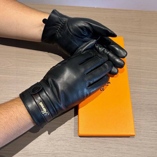 2025 Hermes men's gloves, exclusively custom-made, with imported first-grade she