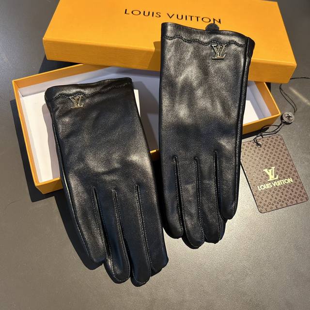 2025 new exclusive first touch screen women's gloves Lv original quality officia