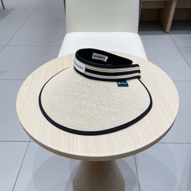 Balenciaga Paris Balenciaga new sun hat women's anti-ultraviolet shrinking grid