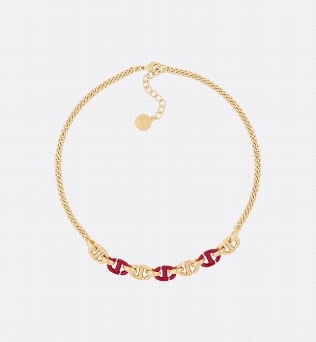Necklace new original goods new Dior Dior retro counter consistent brass materia