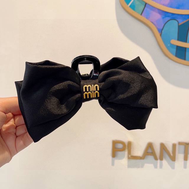 With packaging Miumiu Miu Miu new princess headband bow clip, high-end letter si