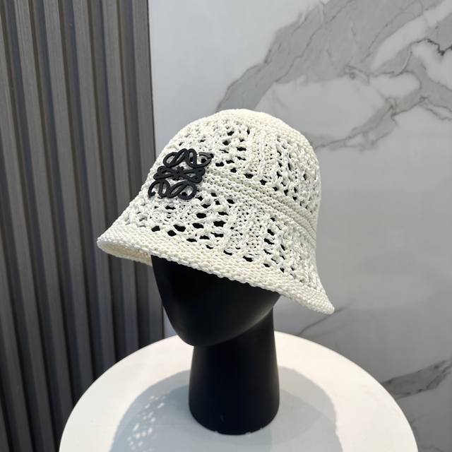 Loewe summer fisherman hat female 2025 plain red all-match bucket hat sun protec