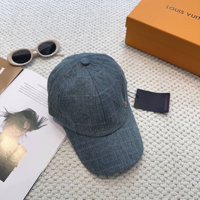 Lv Louis Vuitton new original baseball cap, Lv denim jacquard, 1:1 custom mold o