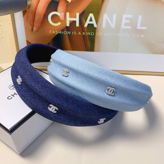 Chanel Xiaoxiang Chanel headband wide version pearl logo light luxury style head