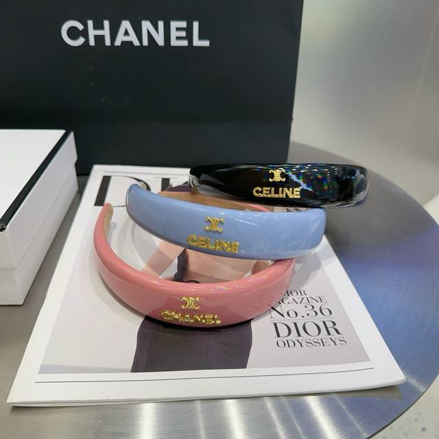 comes with packaging Celine Arc de Triomphe's new patent leather headband, fash