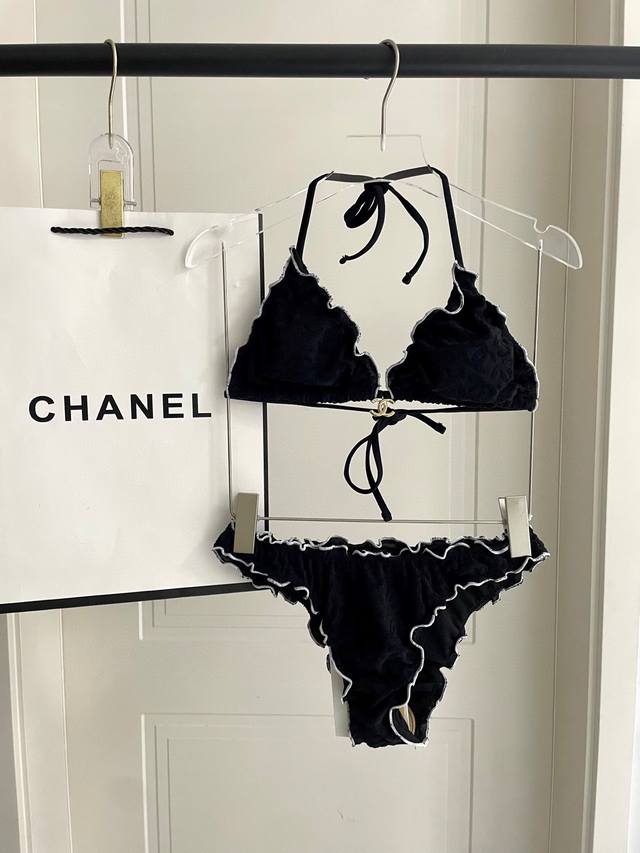 Chanel's new bikini with a subtle pattern is incredibly beautiful in person, and
