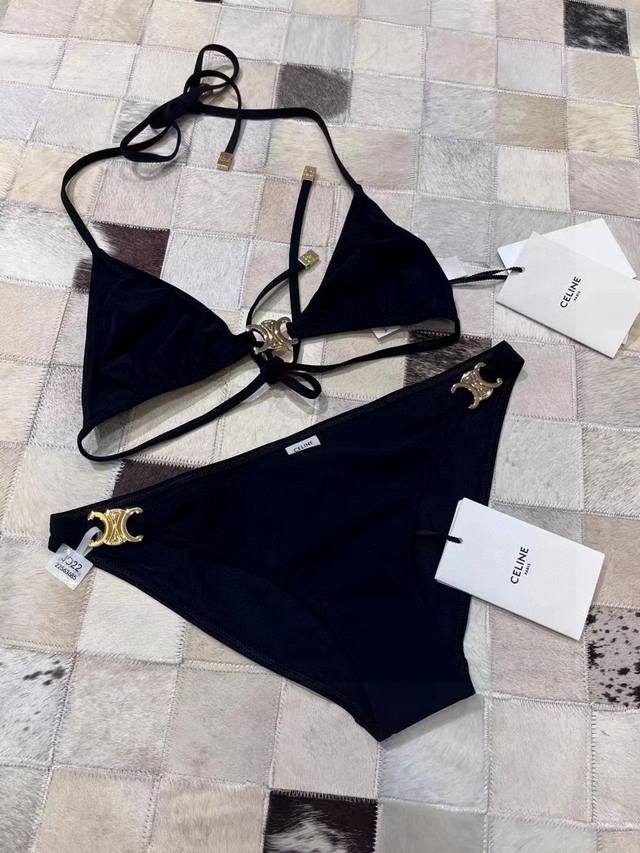 Celin* new bikini two-piece swimsuit set, lace-up underwear with chest pad Sml D