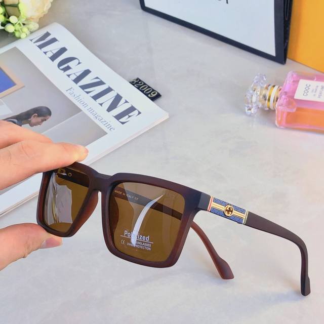 Gucc* High-end polarized sunglasses, stylish and handsome sunglasses with UV pro