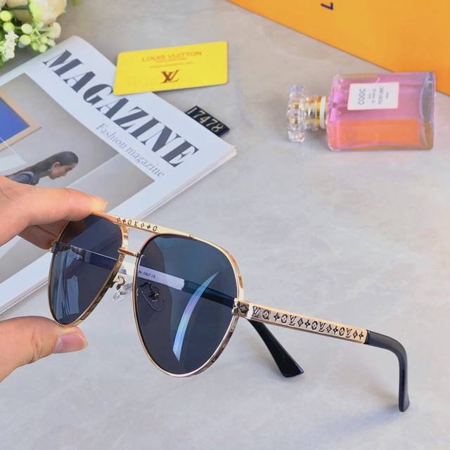 Louisvuitto*European and American fashion sunglasses for men and women, large me