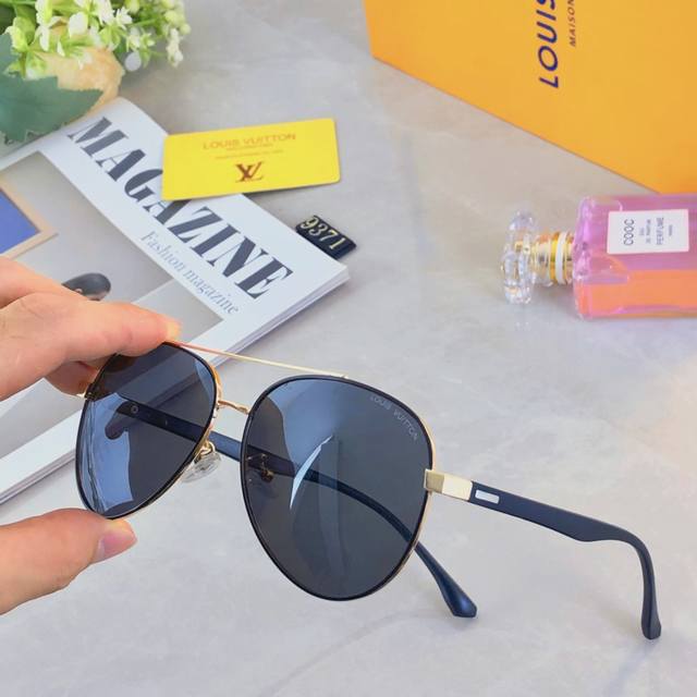 Louisvuitto* sunglasses European version metal retro style simple French elegant