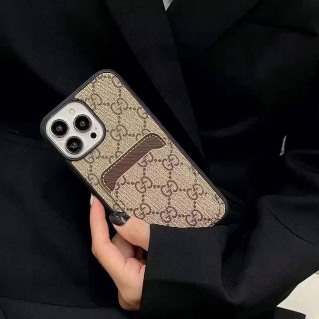 Gucci classic popular old flower mobile phone case with card slot full cover Cla