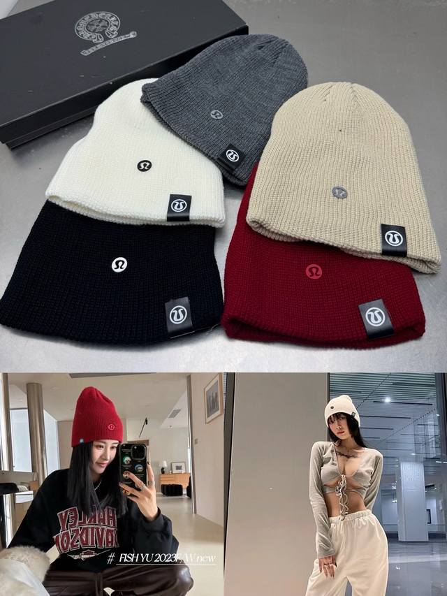 Lulu woolen hat knitted hat pile hat DDD