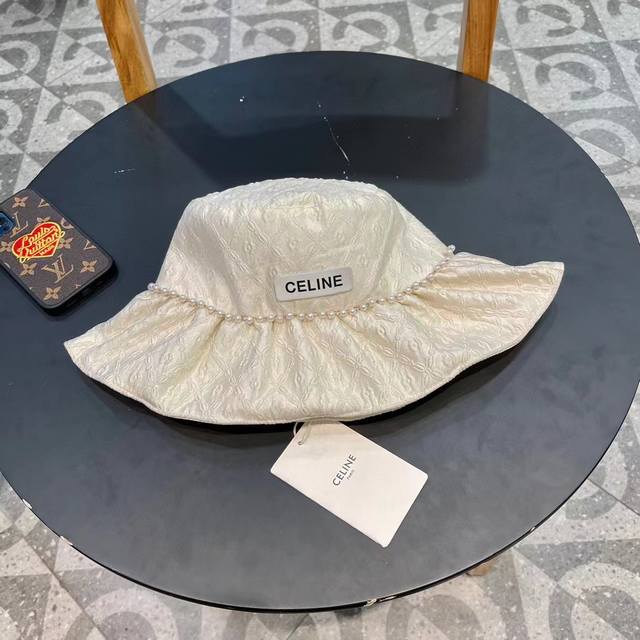 Celine Celine 2025 sun hat women's summer thin fashion chain large brim fisherma
