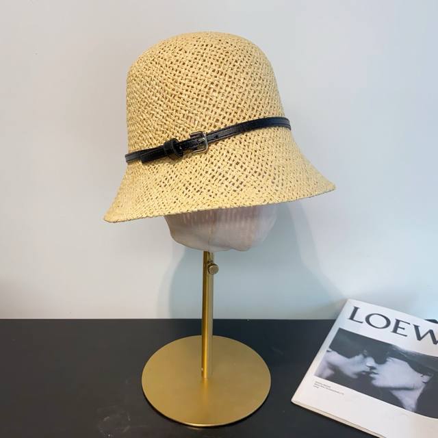 Running volume Ysl new belt woven straw hat retro French romantic style travel