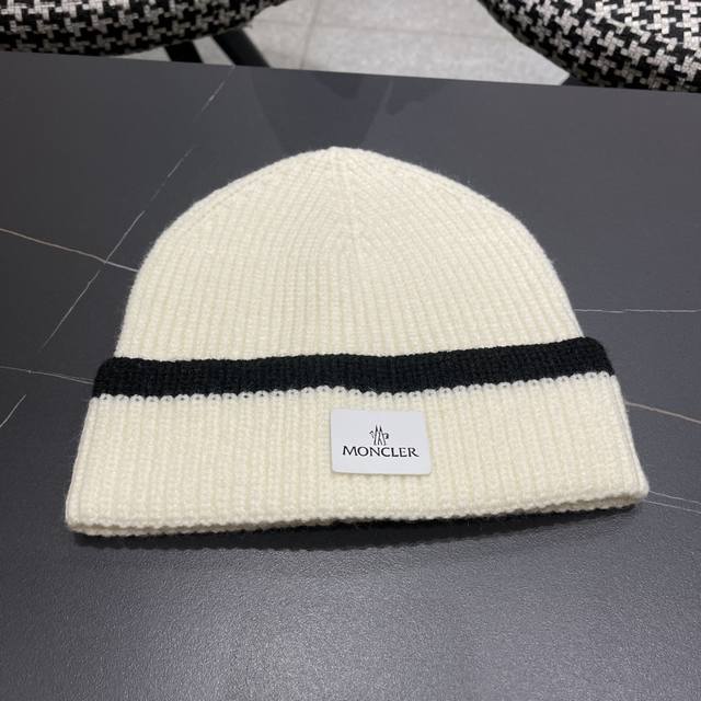 Moncler 2025 Autumn/Winter new colorblock dense knitted beanie, men's and women'