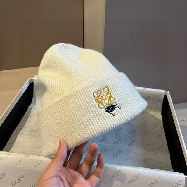 LOEWE new knitted wool hat, delicate and soft skin-friendly, unisex, super elast