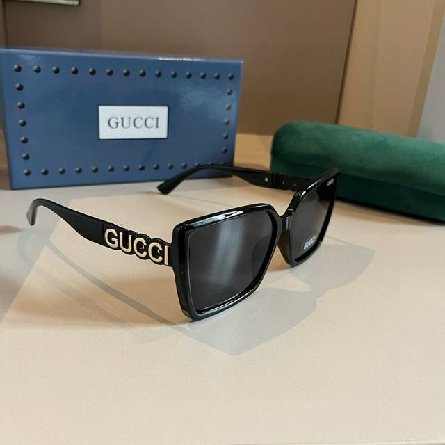 Gucci sun protection sunglasses, fashionable European and American style cover m
