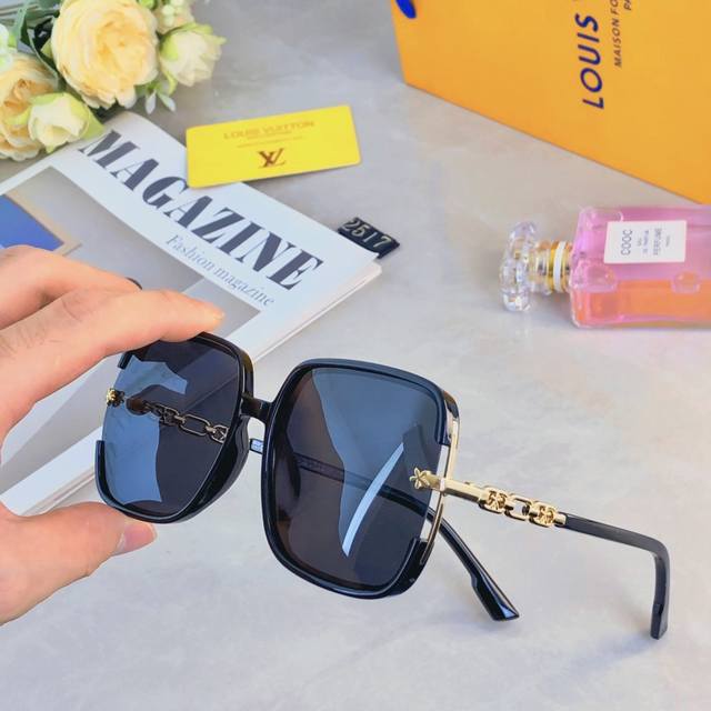 Louis Vuitto* new retro sunglasses Korean style trendy versatile sunglasses for