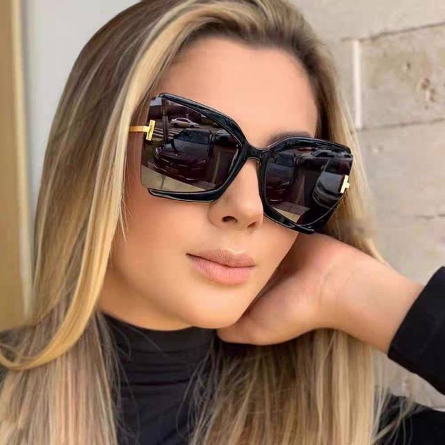 Tonford Tom Ford 2025 new style sunglasses European and American Instagram large
