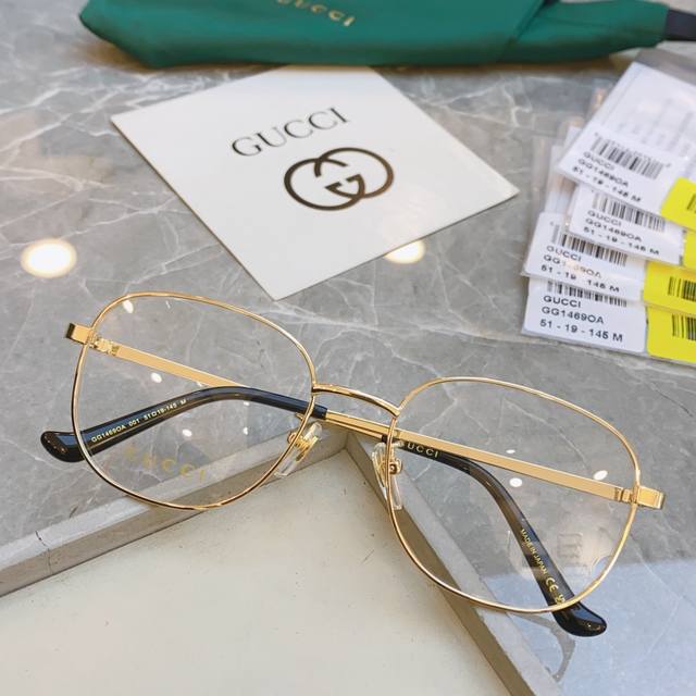 Gucc* Gucci new optical frame, Model: Gg1469Oa, Size: 51mm 19-145mm DDD