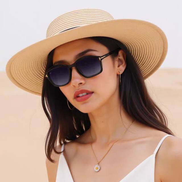 Tom For* Korean round-frame sunglasses for men and women, popular online, high-e