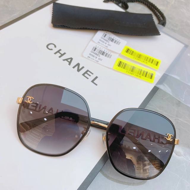 Chane* Chanel* new sunglasses, the iconic logo on the lens shows the brand style