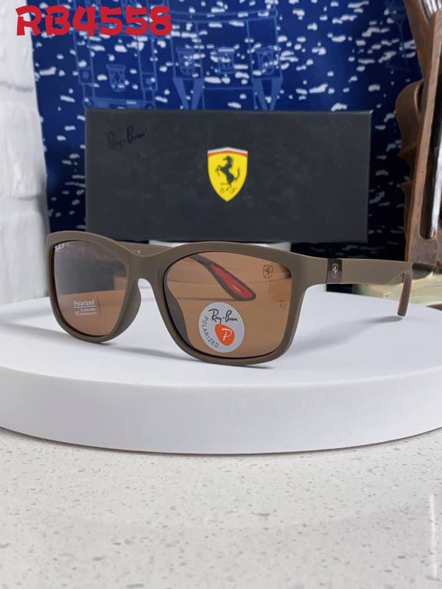 Rayban Ferrari joint 2025 new polarized sunglasses square frame glasses men and