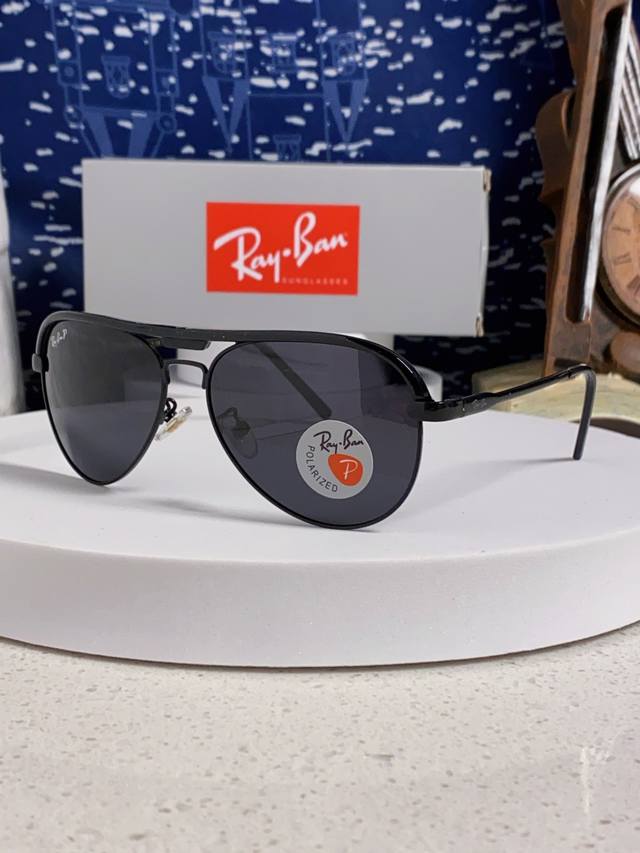 Rayban 2025 new polarized large frame aviator sunglasses men's driving sunglasse