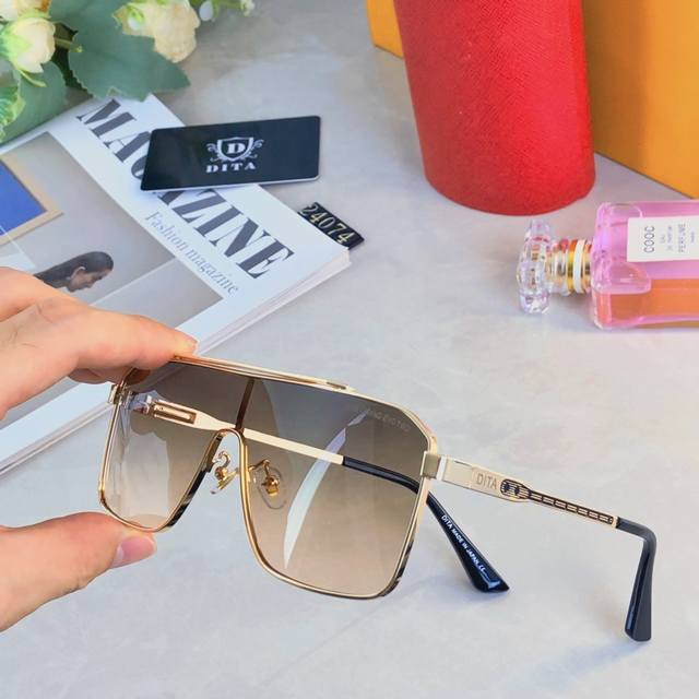 Dita* new men's sunglasses European and American hot style metal double beam fas