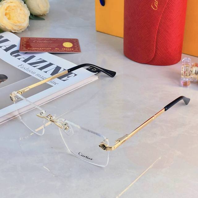 Cartie* frameless textured simple frameless glasses for men and women with color