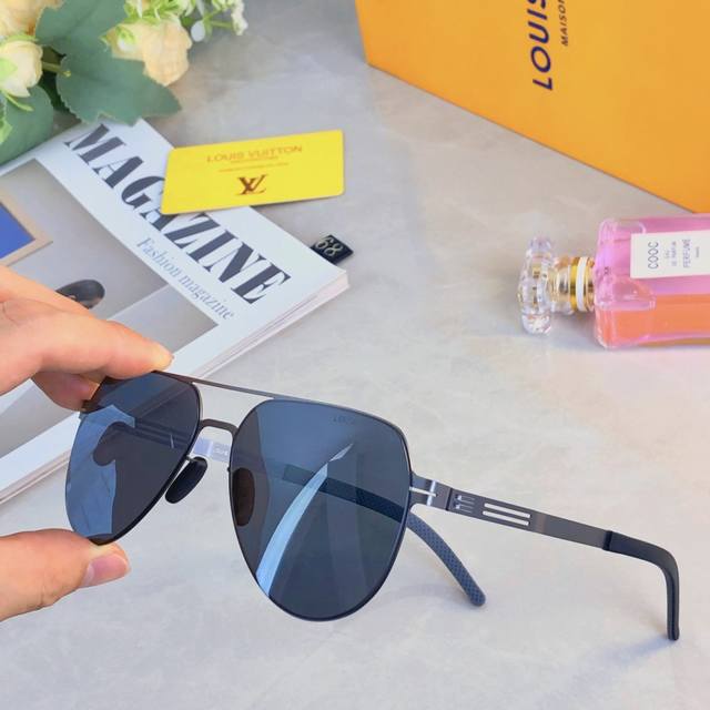 Louis Vuitto*2025 new high-definition nylon polarized sunglasses for men, drivin